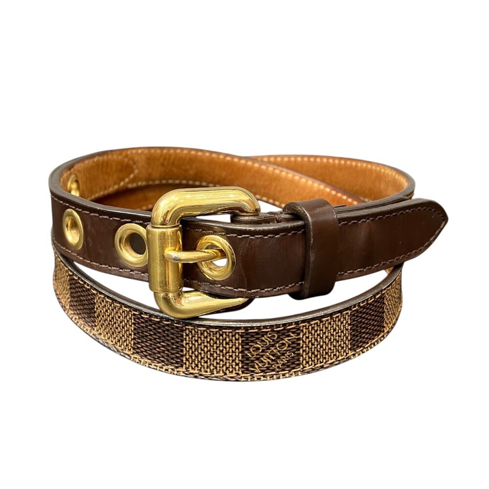 Louis Vuitton Ceinture PM Belt, Damier Ebene, Canvas